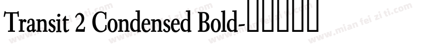 Transit 2 Condensed Bold字体转换